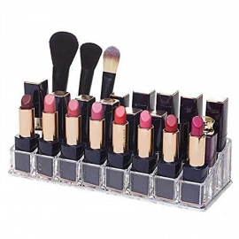 Acrylic Multi Purpose Lipstick Cosmetics Stand Display Holder 24 Section