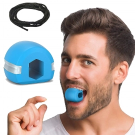 Blue Jaw Exerciser Used To Gain Sharp And Chiselled Jawline Easily And Fast