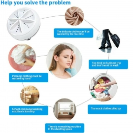 Mini Washing Machine Turbine Washing Machine Door Hinge  Lightweight Turbo Washer with USB Cable