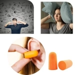 Safety Ultra Soft Foam Ear Plugs Reusable Ear Plugs for Sleeping, Travel, Loud Noises, Work, Learning, Snoring (2 Pc Set)