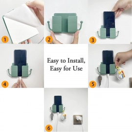 1 Pc Wall Mount Mobile Stand With Hook Design Used In All Kinds Of Places