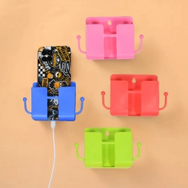 Wall Mounted Storage Box/Remote Storage Organizer Case with 2 Side Hanging Hooks