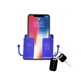 Wall Mounted Storage Box/Remote Storage Organizer Case with 2 Side Hanging Hooks