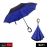 Plain Design Windproof Upside Down Reverse Umbrella With C Shaped Handle