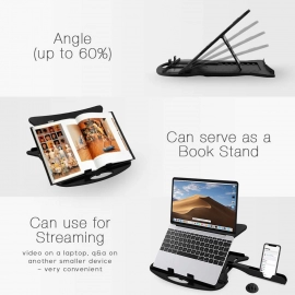 Adjustable Laptop Stand Patented Riser, With Portable Mobile Stand