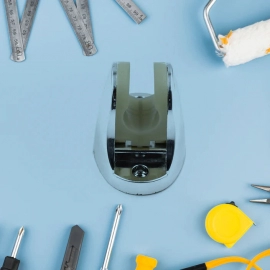 Adjustable hand shower holder with fixing screws adjustable bracket for bathroom (loose)