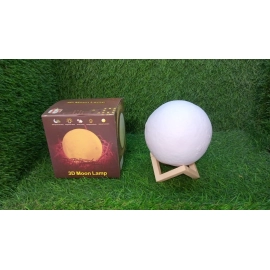 Moon Lamp3D Printing LED Night Light Moon Light with Stand, Warm and Cool, USB Rechargeable