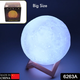 Moon Lamp3D Printing LED Night Light Moon Light with Stand, Warm and Cool, USB Rechargeable