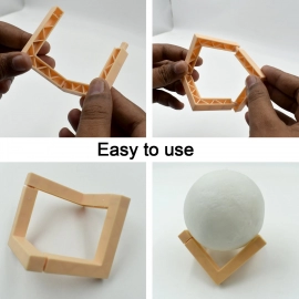 Moon Lamp3D Printing LED Night Light Moon Light with Stand, Warm and Cool, USB Rechargeable