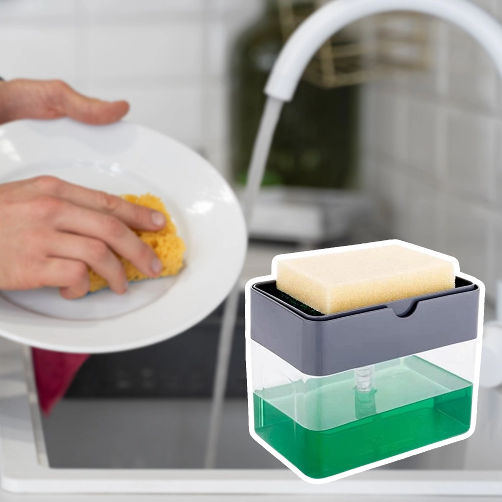 2 In 1 Soap Dispenser For Dishwasher Liquid Holder | Liquid Dispenser Through Pump