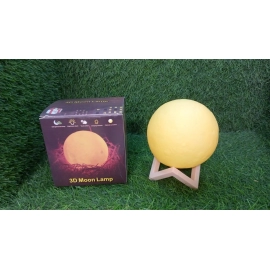 True home Moon Night LAMP with Wooden Stand Night LAMP for Bedroom