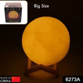 True home Moon Night LAMP with Wooden Stand Night LAMP for Bedroom