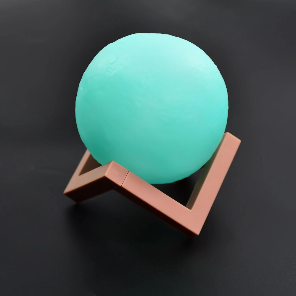 Moon Night Lamp Blue Color With Wooden Stand Night Lamp For Bedroom