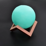Moon Night Lamp Blue Color With Wooden Stand Night Lamp For Bedroom