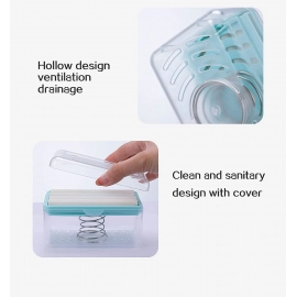 2-IN-1 PORTABLE SOAP ROLLER DISH and SOAP DISPENSER WITH ROLLER