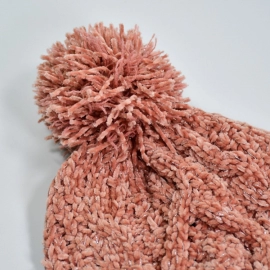 Unisex Skull Winter Woolen Knitted Black Inside Fur Beanie Cap