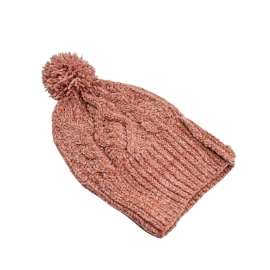 Unisex Skull Winter Woolen Knitted Black Inside Fur Beanie Cap