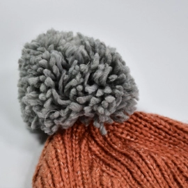 Men's And Women's Skull Slouchy Winter Woolen Knitted Black Inside Fur Beanie Cap