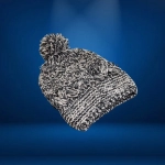 Men's and Women's Skull Slouchy Winter Woolen Knitted Black Inside Fur Beanie Cap