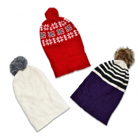 MEN'S AND WOMEN'S Adult Hand Knit Slouchy Hat