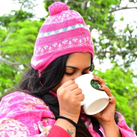 MIX WOOLEN THREAD MEN'S AND WOMEN'S ADULT WINTER CAP