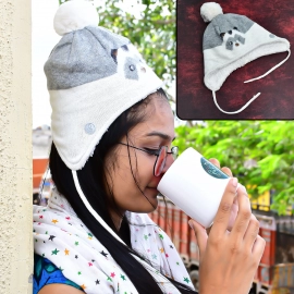 MIX WOOLEN THREAD MEN'S AND WOMEN'S ADULT WINTER CAP