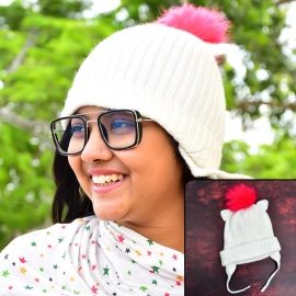 MIX WOOLEN THREAD MEN'S AND WOMEN'S ADULT WINTER CAP