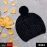 Men's and Women's Skull Slouchy Winter Woolen Knitted Black Inside Fur Beanie Cap