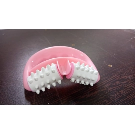 Manual Round Handle Plastic 2 Rollers Massage Roller Cellulite Roller for Legs, Arms, Back, Muscle Pain Relief 