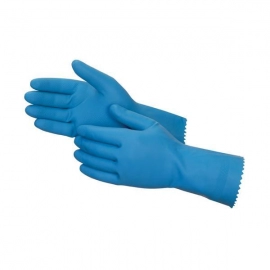 Cut Glove Reusable Rubber Hand Gloves (Blue) | 1 pc