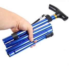 Foldable Walking Cane for Men, Women - Fold-up, Collapsible, Lightweight, Adjustable, Portable Hand Walking Stick