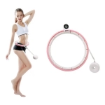 Fitness Adjustable Detachable Fitness Hula Hoop Ring Smart Round Count and Weight Loss Gym Equipment Exercise Smart Hula Hoops