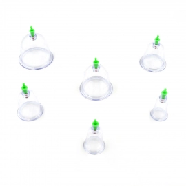 Vacuum Cupping Set 6 Pcs Kit Pull Out A Vacuum Apparatus Therapy Relax Massagers Curve Suction Pumps