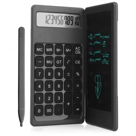 Foldable Calculator With 6 Inch LCD Tablet Digital Drawing Pad Stylus Pen Erase Button Lock Function Smart Calculator