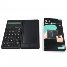 Foldable Calculator With 6 Inch LCD Tablet Digital Drawing Pad Stylus Pen Erase Button Lock Function Smart Calculator