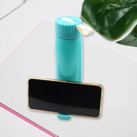 PORTABLE WATER BOTTLE, CREATIVE WHEAT FRAGRANCE GLASS BOTTLE WITH MOBILE PHONE HOLDER 380ML