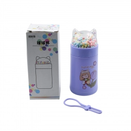 Girl Glass Water Bottle for School with Kid Sparkle Strap Cat Lid Sequins Glitter Glass Cup Birthday Gift Children 350ml