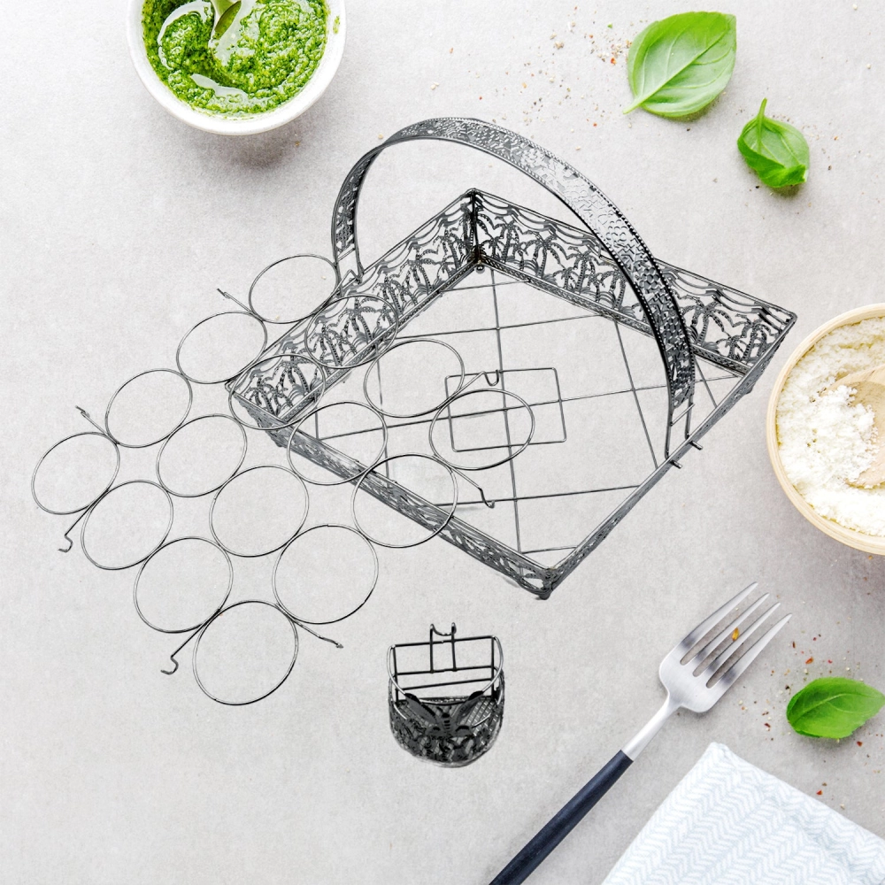 Multipurpose Fancy Basket/Tray/Platter with handles and small Stand Organizer Stainless steel Drainer Storage Drying Rack