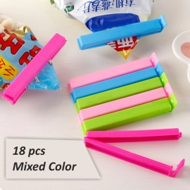 Multipurpose Food Snack Plastic Bag Clip Sealer | Multicolor | 18pc