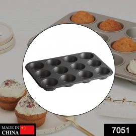 Nonstick Aluminium Muffin Tray Cupcake Pan Tray | 12 Cup Cavities