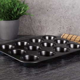 Nonstick Aluminium Muffin Tray Cupcake Pan Tray | 12 Cup Cavities