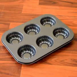 6 slot Non-Stick Muffins Cupcake Pancake Baking Molds