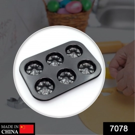 6 Slot Non-Stick Muffins Cupcake Pancake Baking Molds