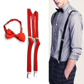 Fashion Accessories Suspenders for Men | Button Pant Braces Clothes Accessory with Elastic, Y Back Design