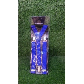 Royal Blue color suspenders belts stylish, Metal Clip Elastic Casual and Formal Suspenders