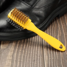 3 Side Portable Multifunctional Shoe Brush Rubber Polishing Brushes