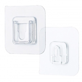 Transparent Adhesive Male Hook Used For Hanging Various Types Of Items (1Pc)