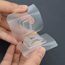 Transparent Adhesive Male Hook Used For Hanging Various Types Of Items (1Pc)