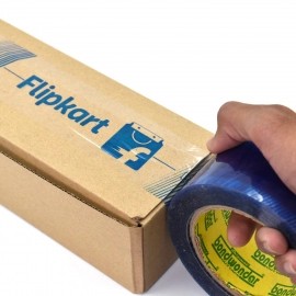 Blue Tape For Packaging Gifts And Products For Shipping And Delivering Purposes Etc.