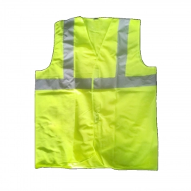 Green Safety Jacket For Having Protection Against Accidents Usually In Construction Area's